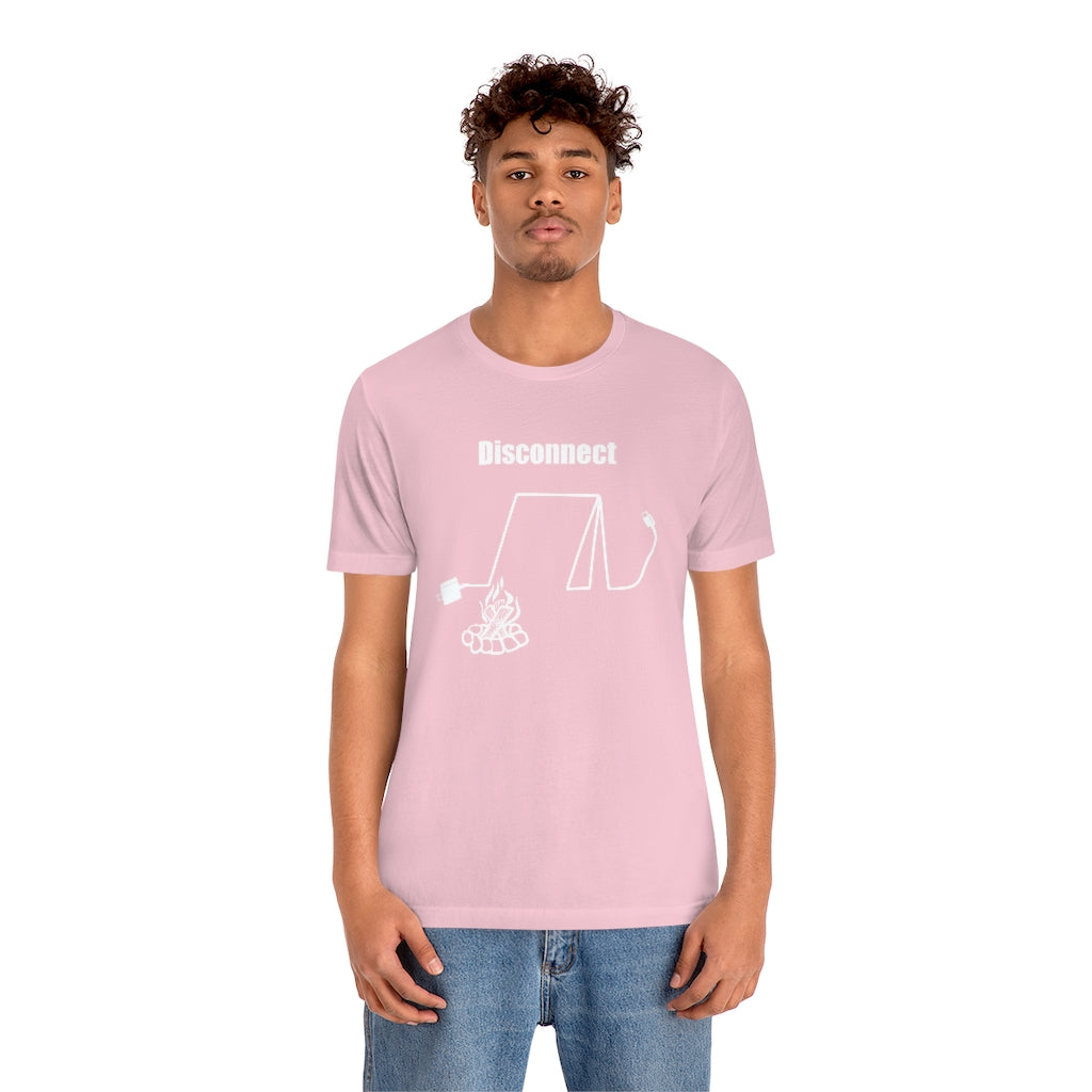 Disconnect Camping Unisex Jersey Short Sleeve Tee