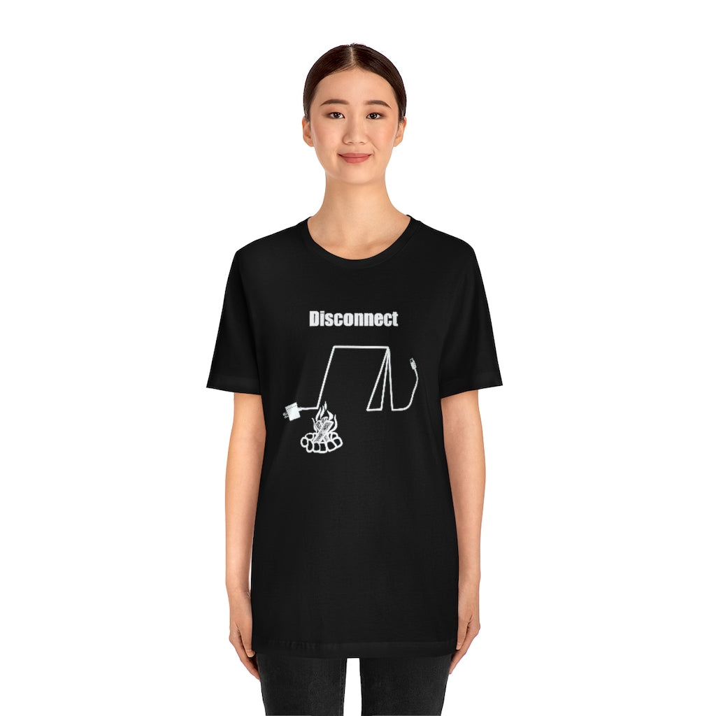 Disconnect Camping Unisex Jersey Short Sleeve Tee