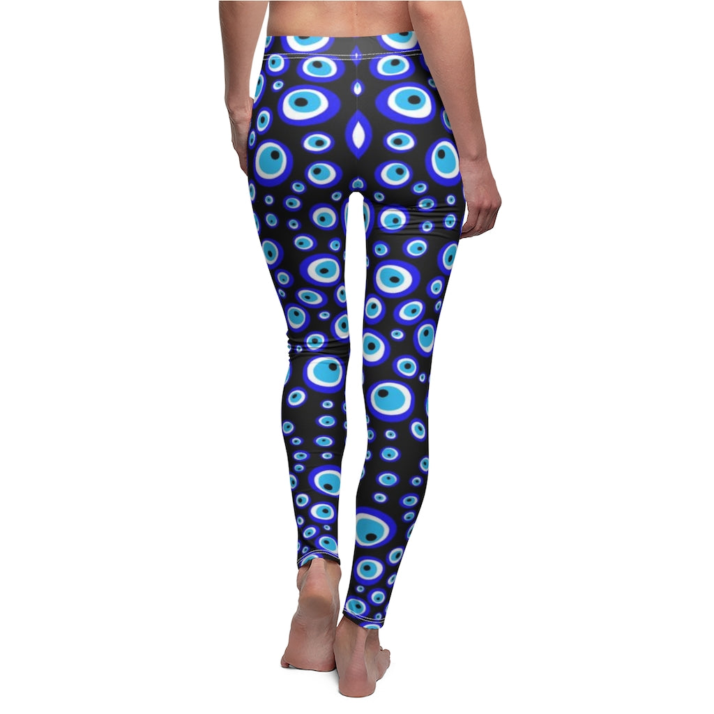 Evil Eye Black Women's Casual Leggings