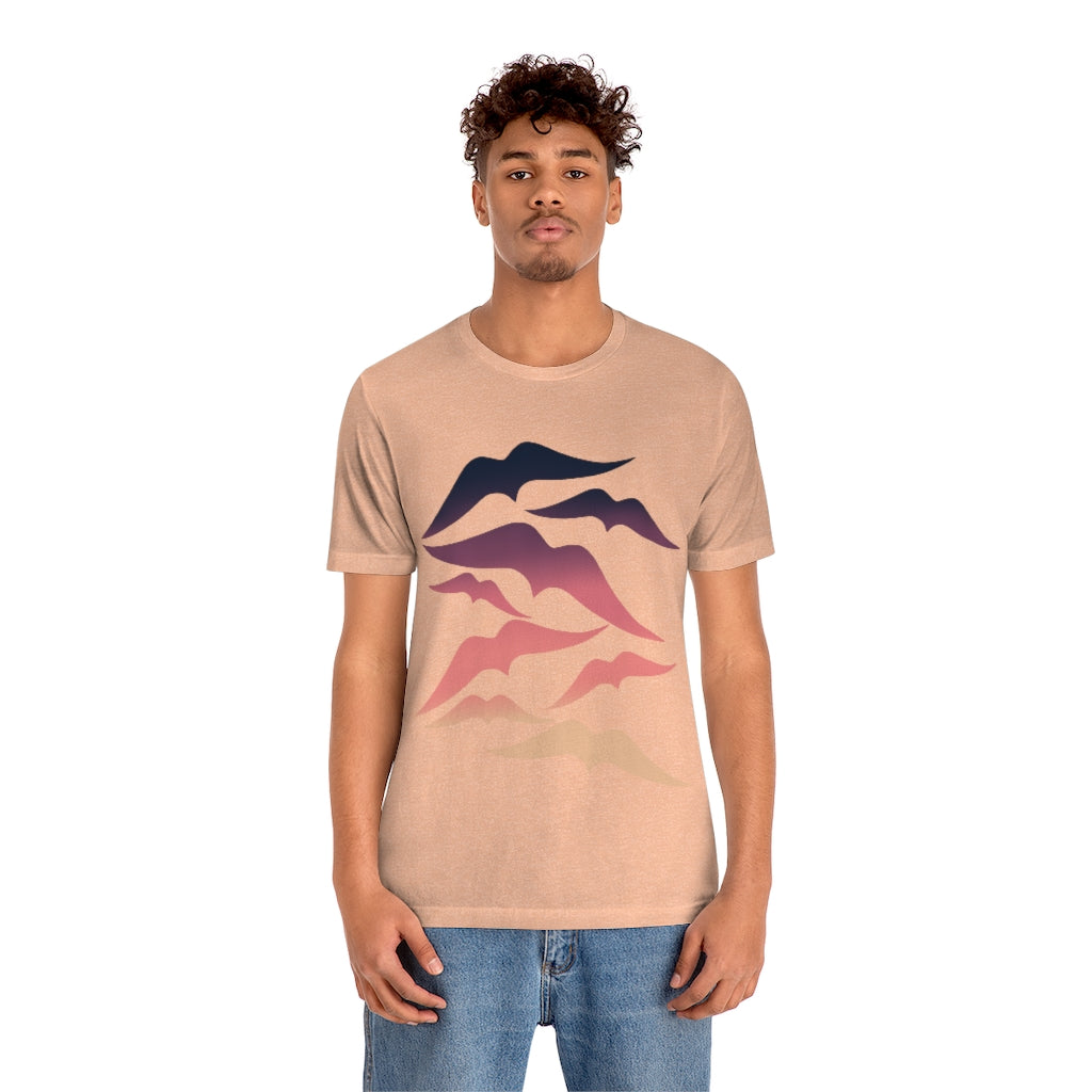 Seagulls at Sunset Unisex Jersey Short Sleeve Tee