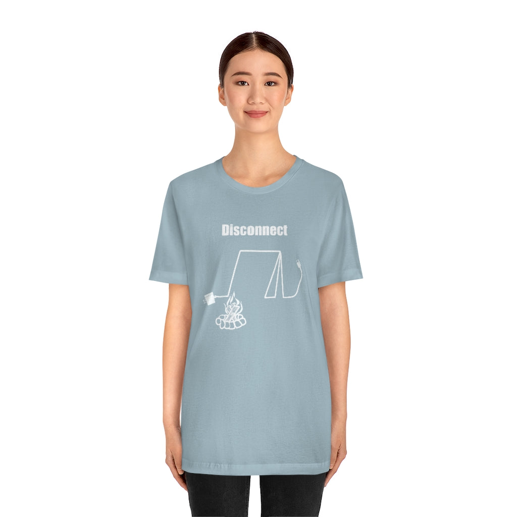 Disconnect Camping Unisex Jersey Short Sleeve Tee