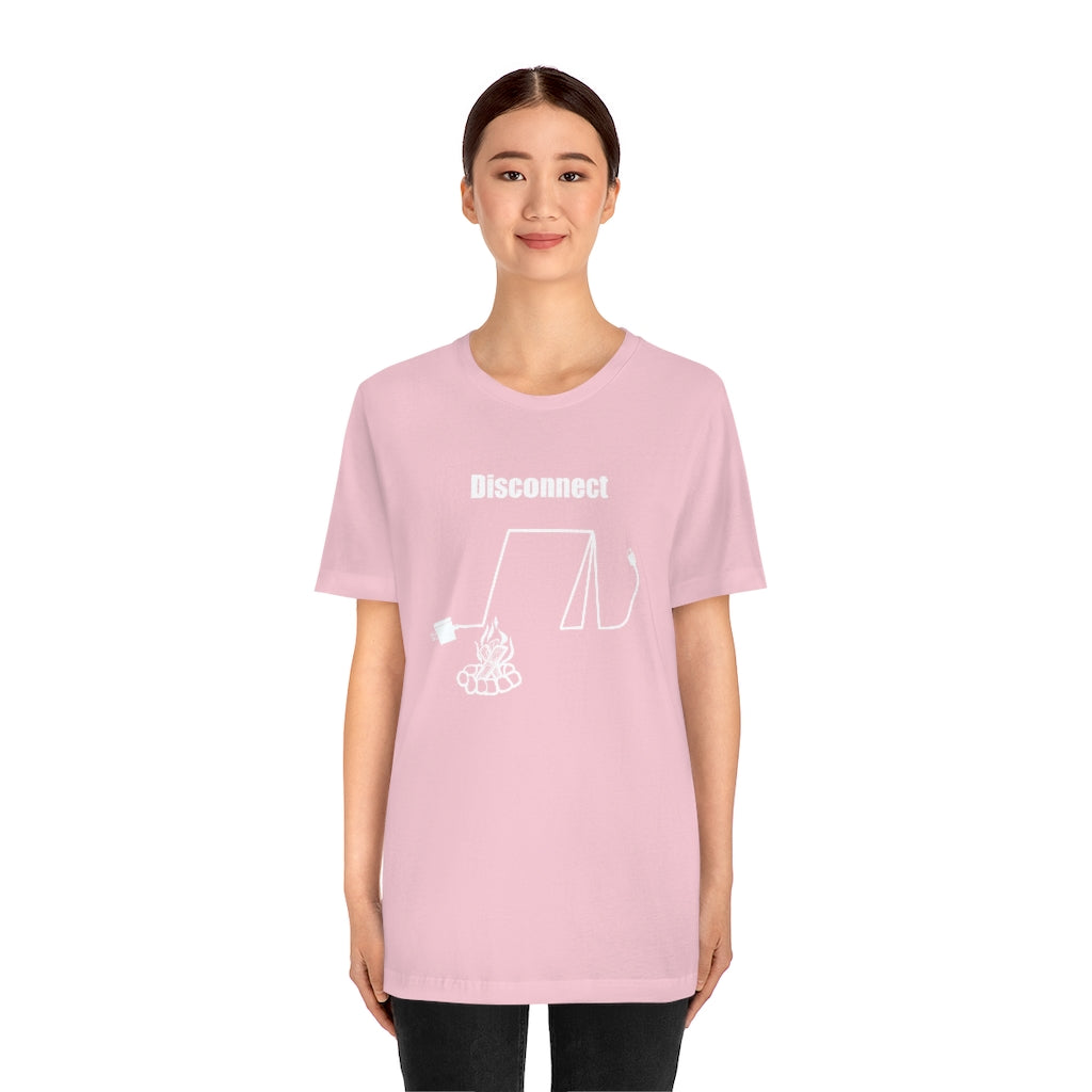 Disconnect Camping Unisex Jersey Short Sleeve Tee
