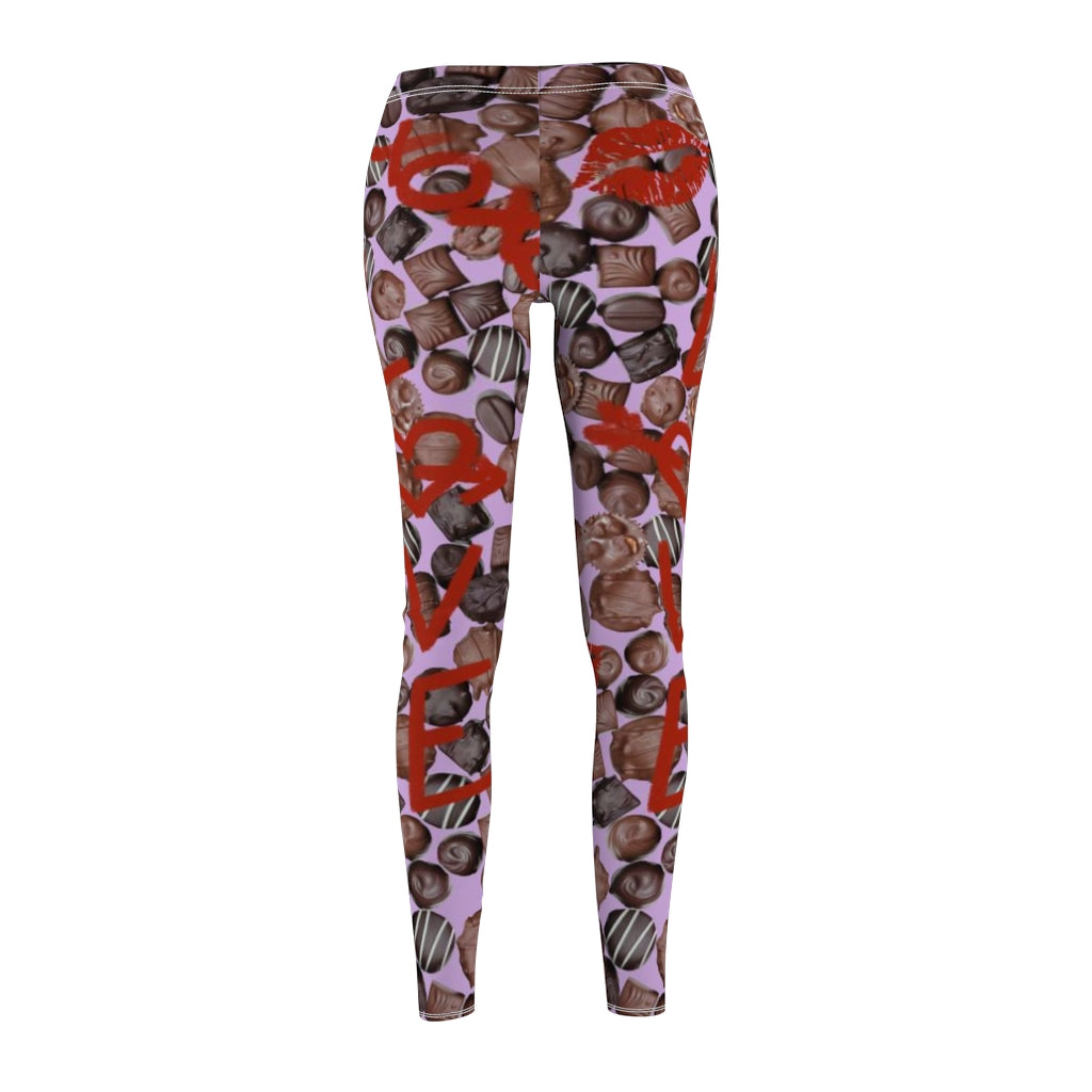 Chocolate Love Valentines Women's Casual Leggings