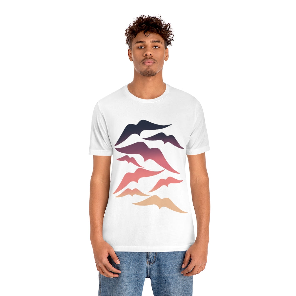 Seagulls at Sunset Unisex Jersey Short Sleeve Tee