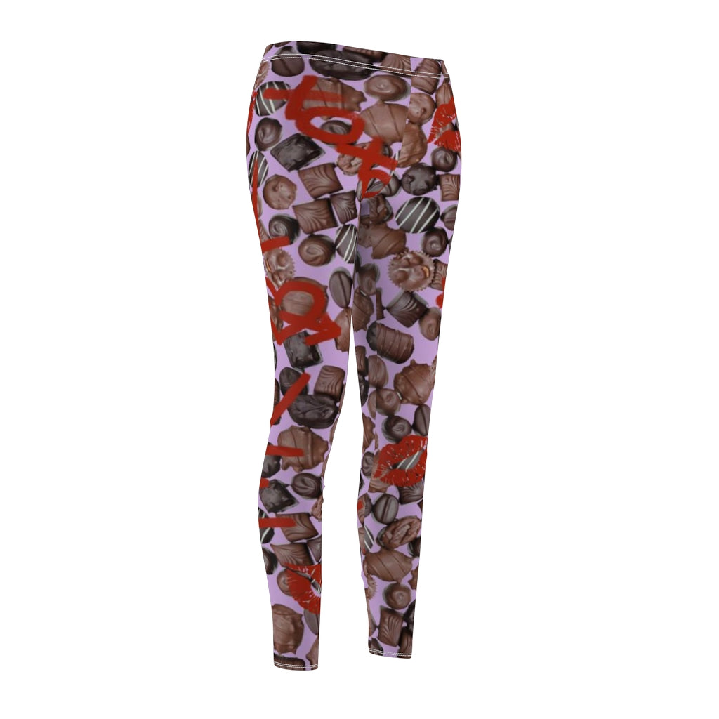 Chocolate Love Valentines Women's Casual Leggings