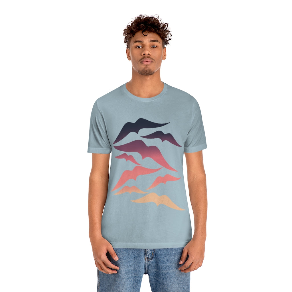 Seagulls at Sunset Unisex Jersey Short Sleeve Tee