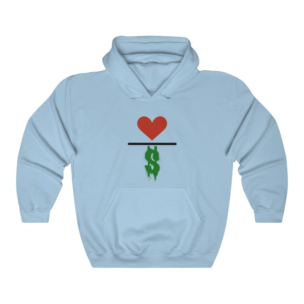 Love Over Money Unisex Heavy Blend™ Hooded Sweatshirt