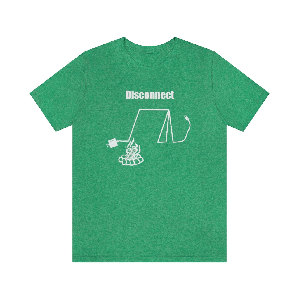 Disconnect Camping Unisex Jersey Short Sleeve Tee