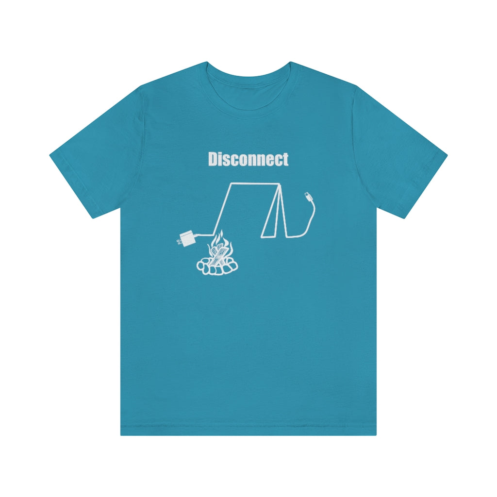 Disconnect Camping Unisex Jersey Short Sleeve Tee