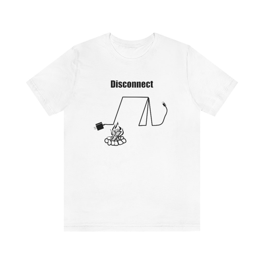 Disconnect Camping Unisex Jersey Short Sleeve Tee