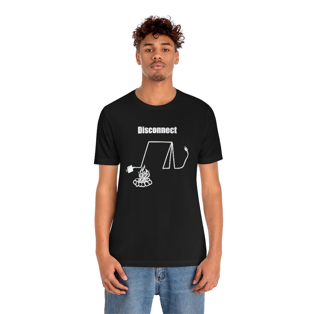 Disconnect Camping Unisex Jersey Short Sleeve Tee