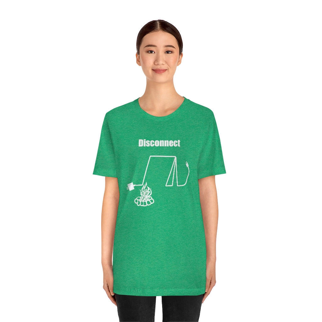 Disconnect Camping Unisex Jersey Short Sleeve Tee