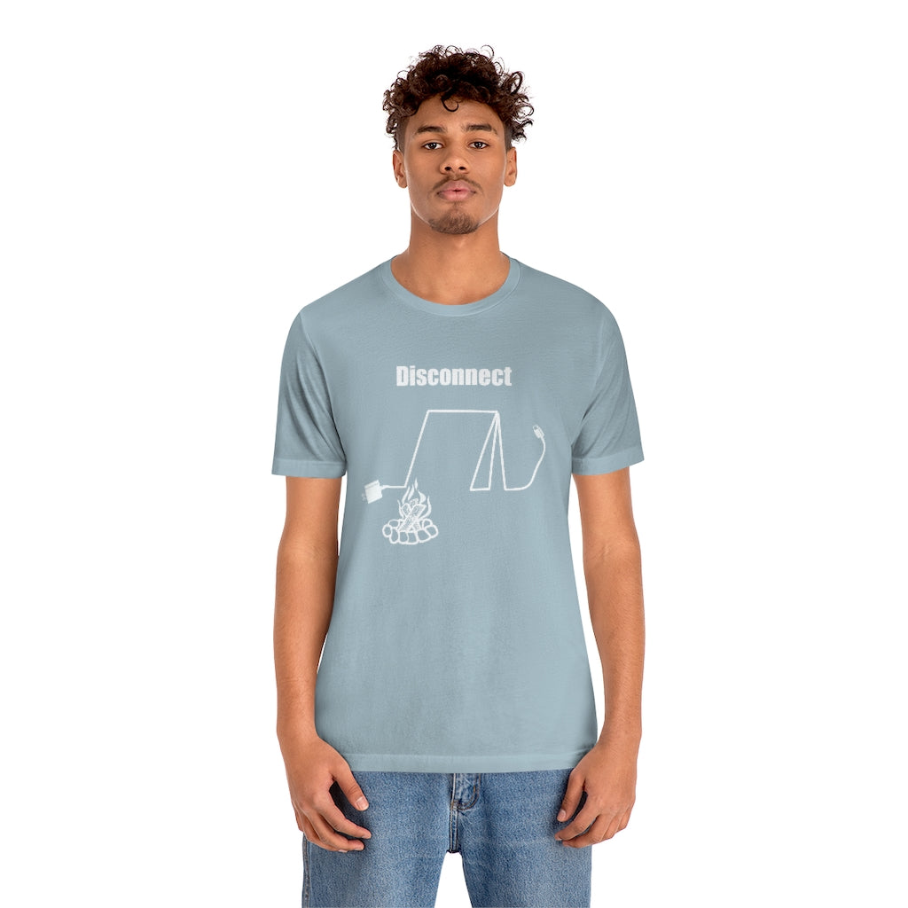 Disconnect Camping Unisex Jersey Short Sleeve Tee