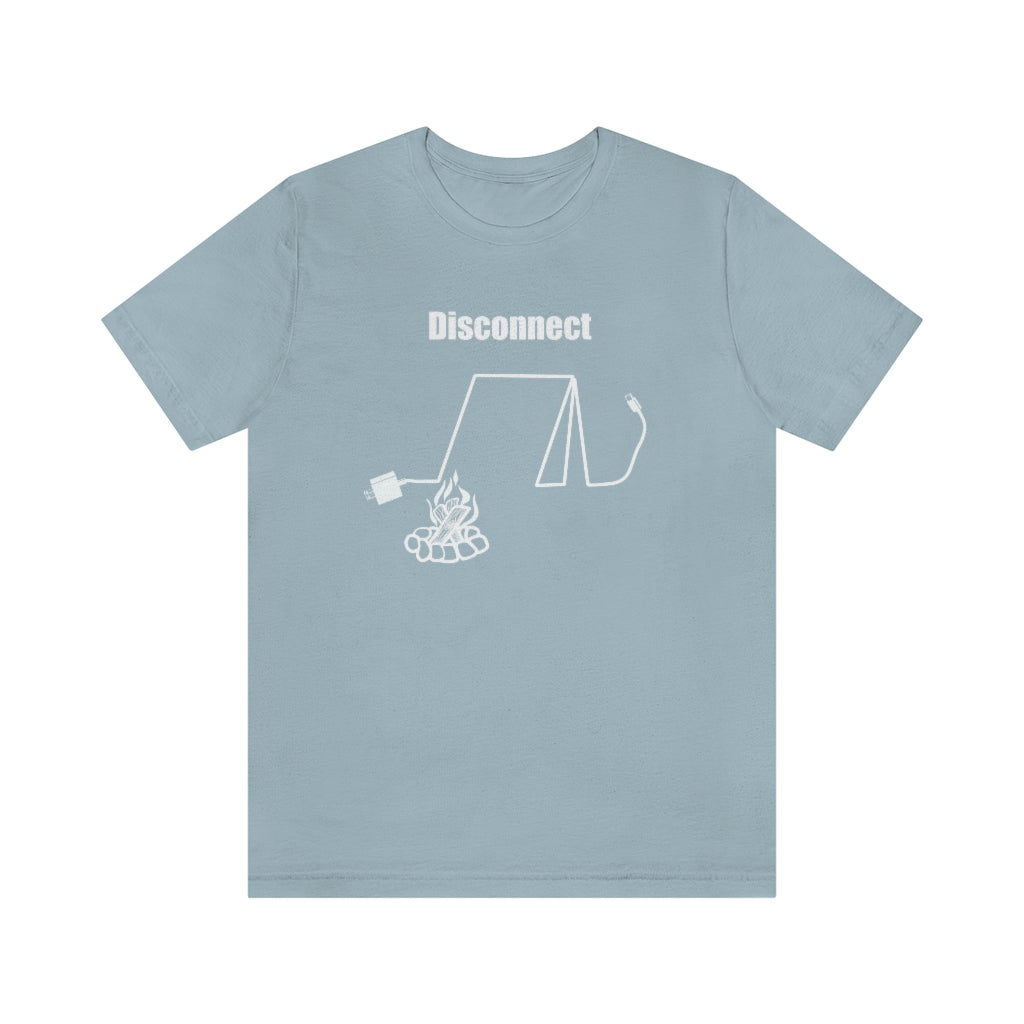 Disconnect Camping Unisex Jersey Short Sleeve Tee