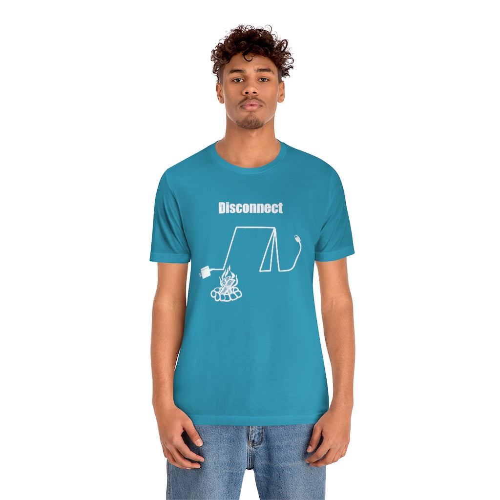 Disconnect Camping Unisex Jersey Short Sleeve Tee