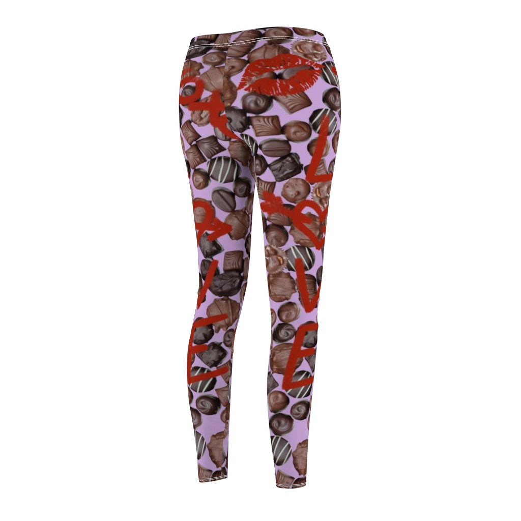 Chocolate Love Valentines Women's Casual Leggings