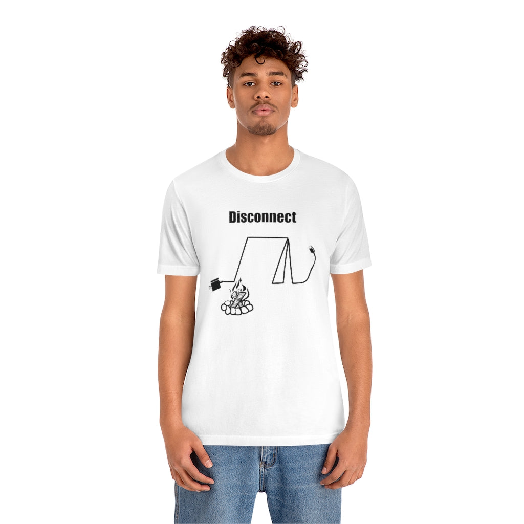 Disconnect Camping Unisex Jersey Short Sleeve Tee