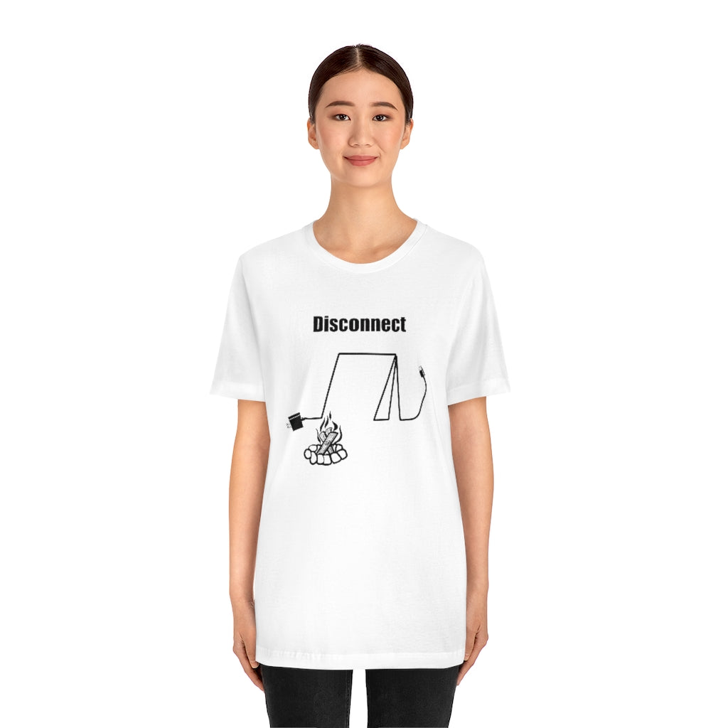 Disconnect Camping Unisex Jersey Short Sleeve Tee