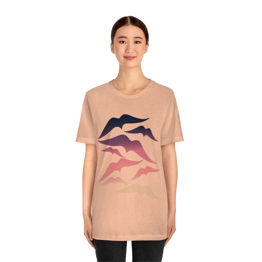 Seagulls at Sunset Unisex Jersey Short Sleeve Tee
