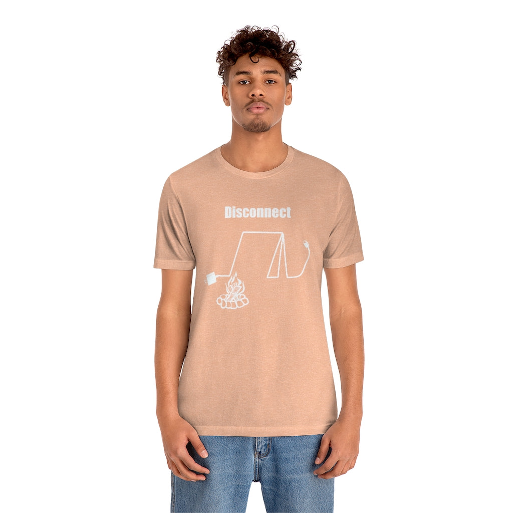 Disconnect Camping Unisex Jersey Short Sleeve Tee