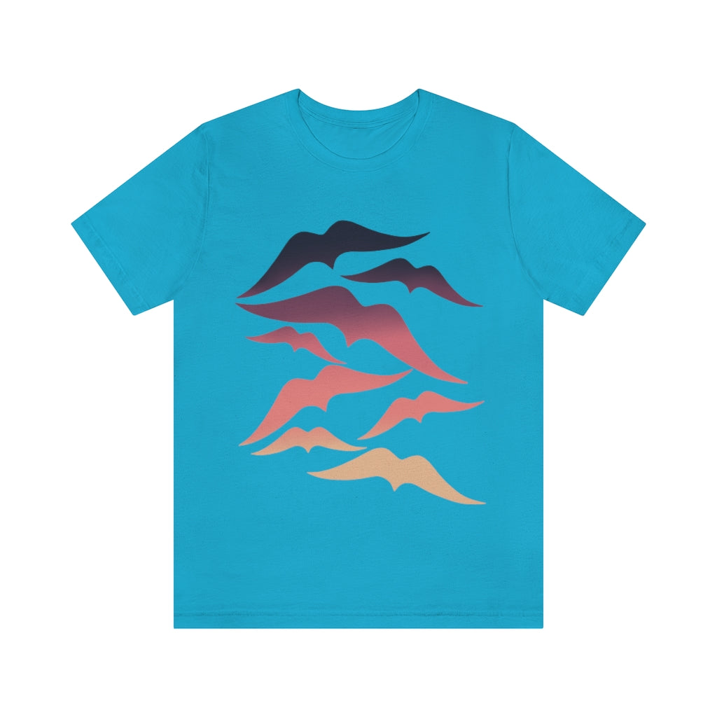 Seagulls at Sunset Unisex Jersey Short Sleeve Tee