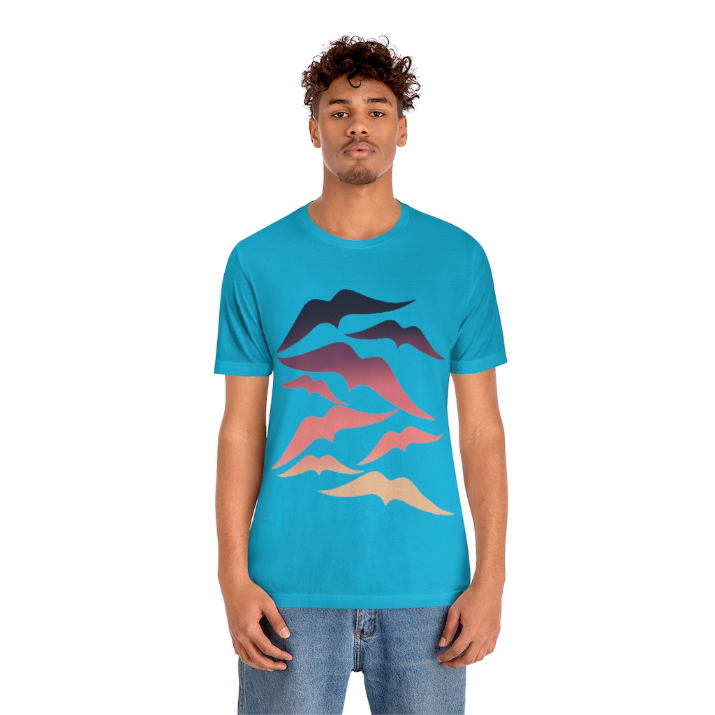 Seagulls at Sunset Unisex Jersey Short Sleeve Tee
