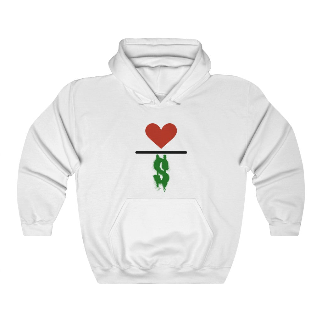 Love Over Money Unisex Heavy Blend™ Hooded Sweatshirt