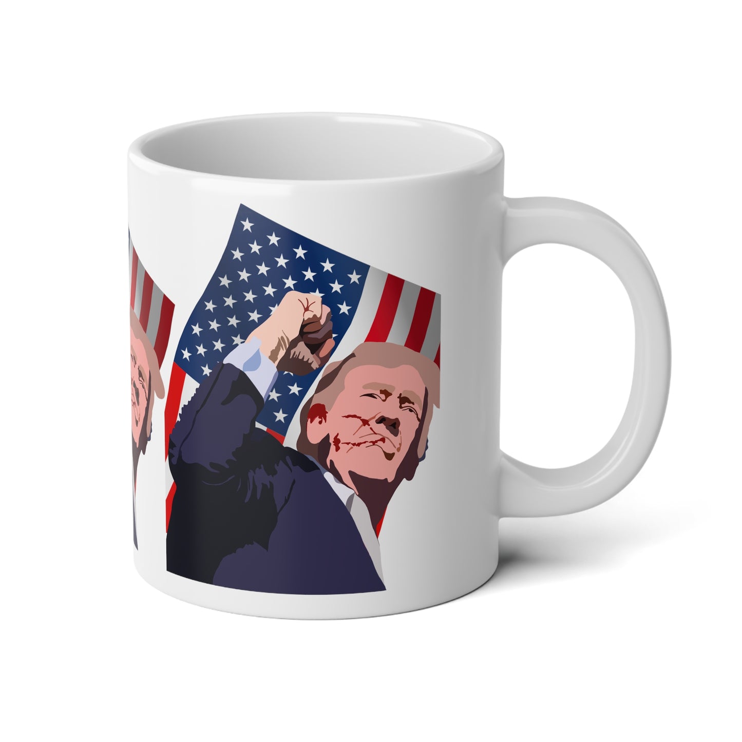 Donald Trump Assassination Attempt Jumbo Mug, 20oz