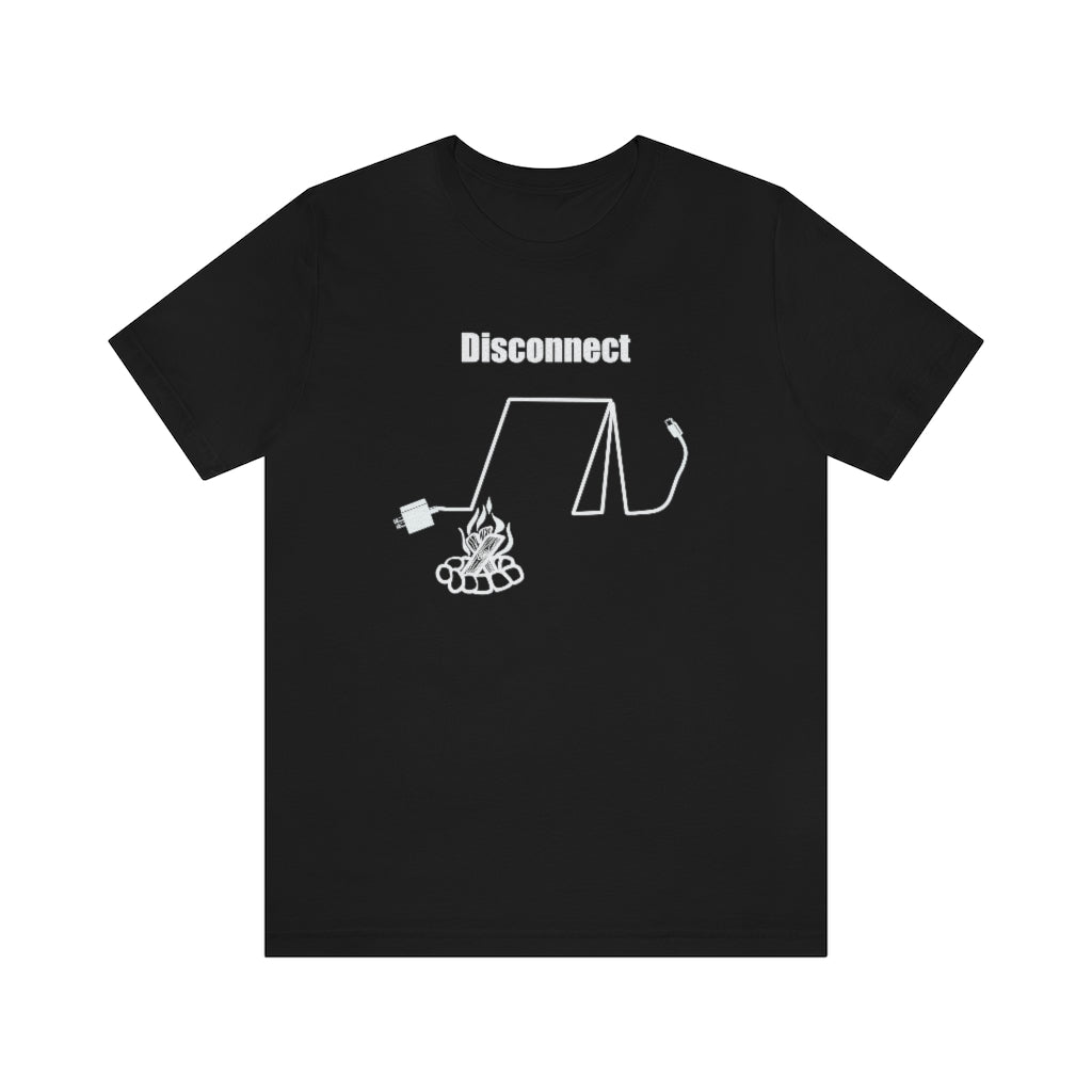 Disconnect Camping Unisex Jersey Short Sleeve Tee
