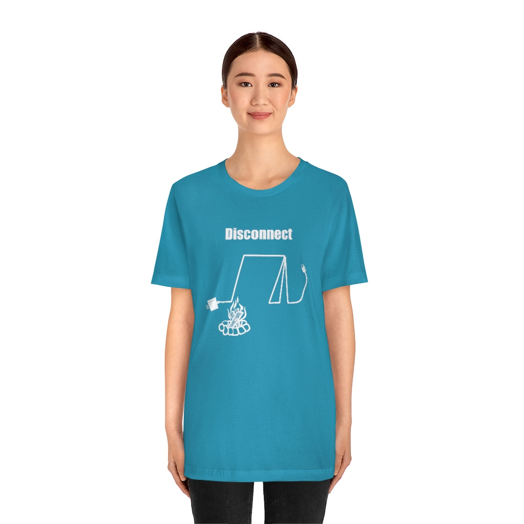 Disconnect Camping Unisex Jersey Short Sleeve Tee