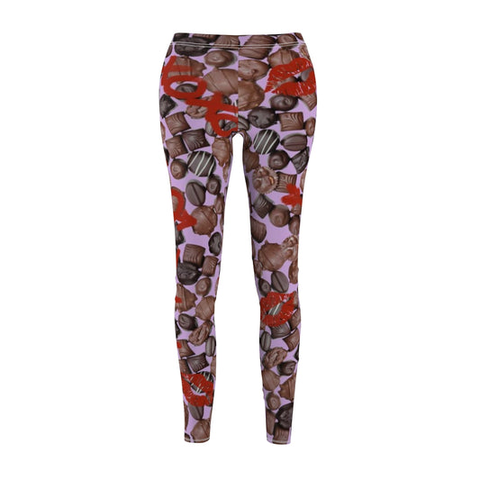 Chocolate Love Valentines Women's Casual Leggings